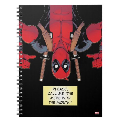 Upside_Down Deadpool Pointing To Self Notebook