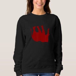 Upside Down Elephants Zoologist Red World Elephant Sweatshirt
