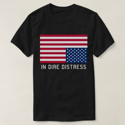 Upside Down Flag  In Distress T_Shirt