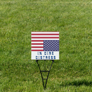 Upside down flag sign