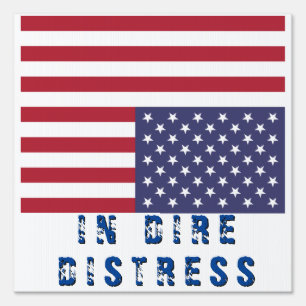 Upside down flag sign