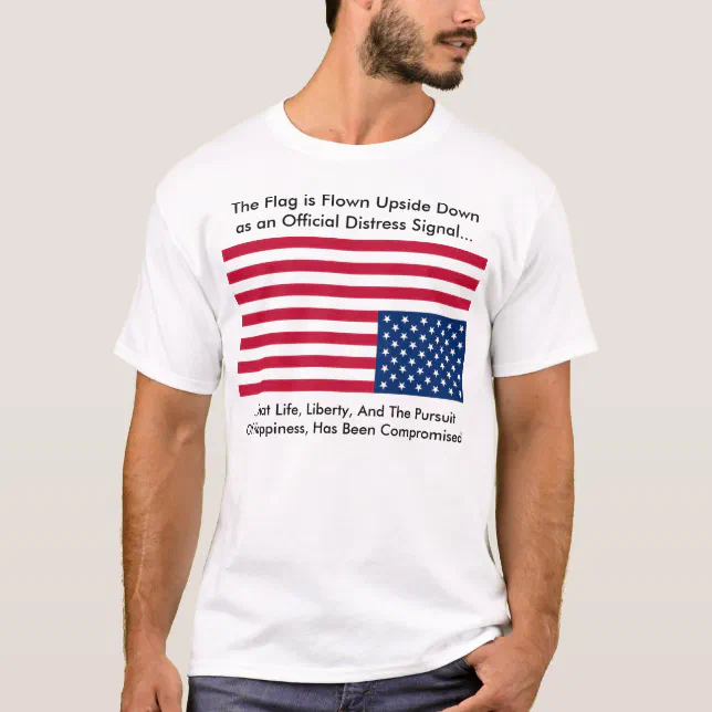 Upside Down Flag T Shirt Zazzle