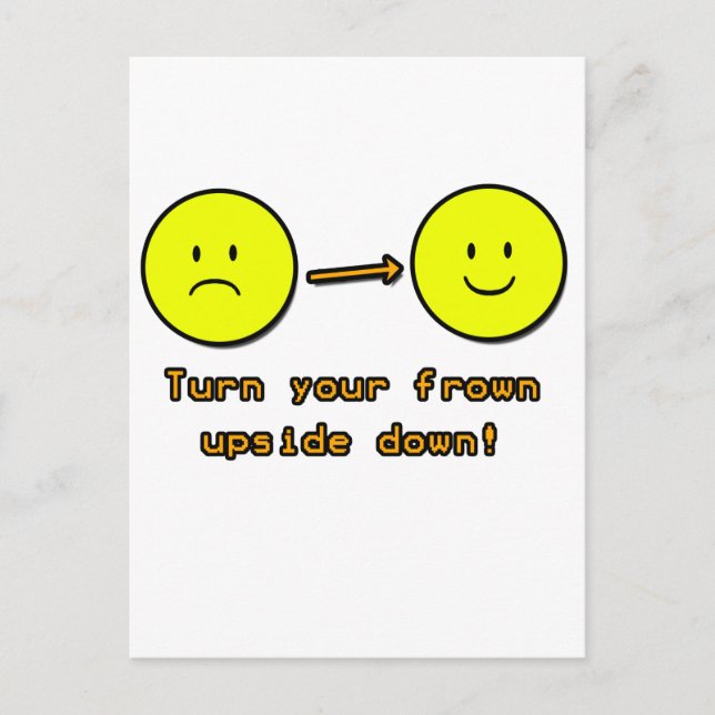 Upside Down Frown Postcard (Front)