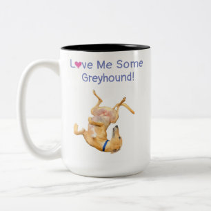 Upside Down Greyhound Two-Tone Coffee Mug
