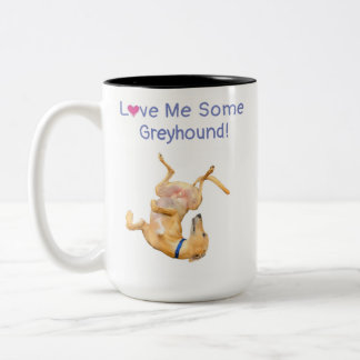 Upside Down Greyhound Two-Tone Coffee Mug