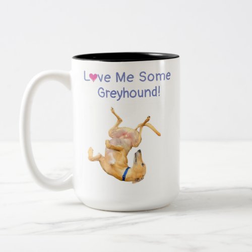 Upside Down Greyhound Two_Tone Coffee Mug