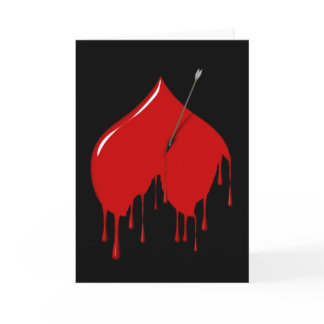 Upside Down Heart (Add Text) Holiday Card