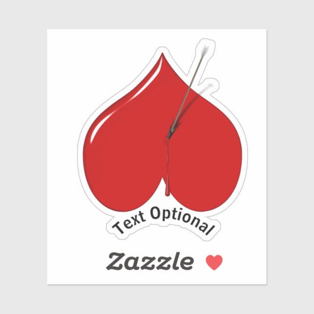 Upside Down Heart Anti Valentine's Day  Sticker (Sheet)