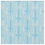 upside down inverted cross pastel blue fabric