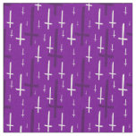 upside down inverted cross purple fabric