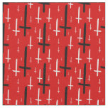  upside down inverted cross red black fabric