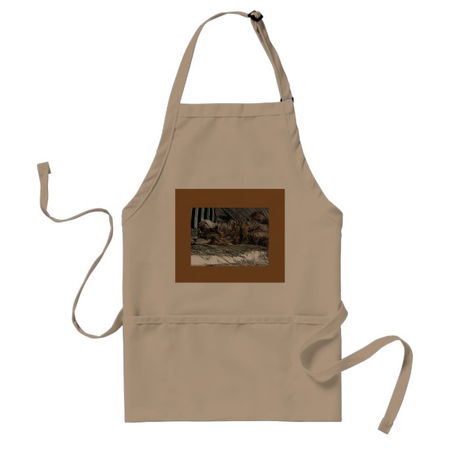 Upside-Down Kitten Adult Apron (Front)