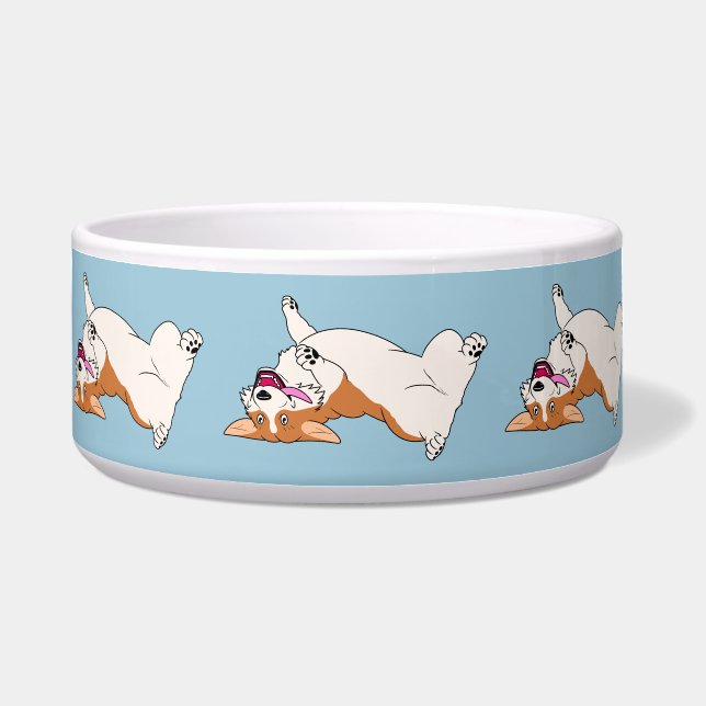 Upside-down Laughing Corgi Bowl (Front)