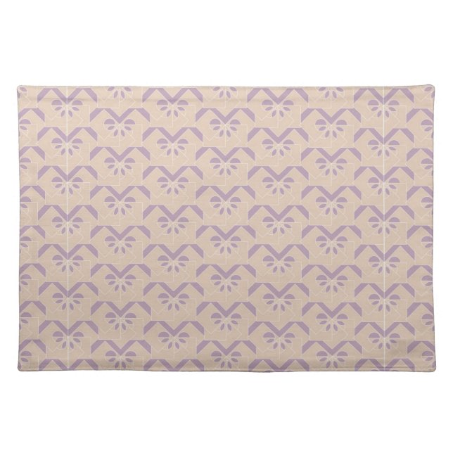 Upside down lavender pattern cloth placemat (Front)