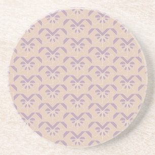 Upside down lavender pattern drink coaster