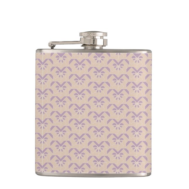 Upside down lavender pattern flask (Front)