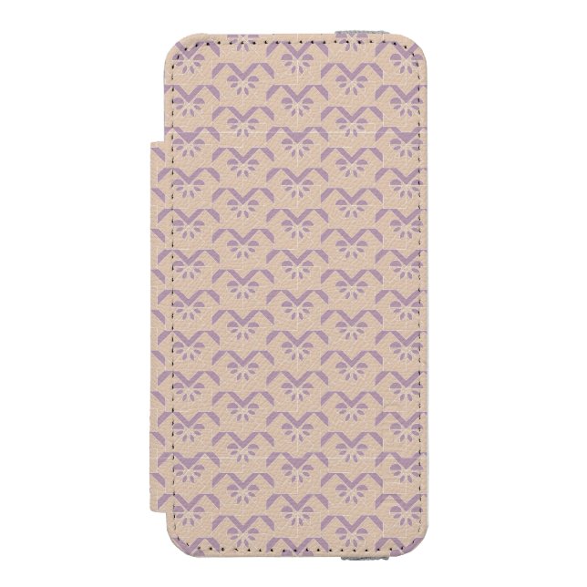 Upside down lavender pattern incipio iPhone wallet case (Folio Front)