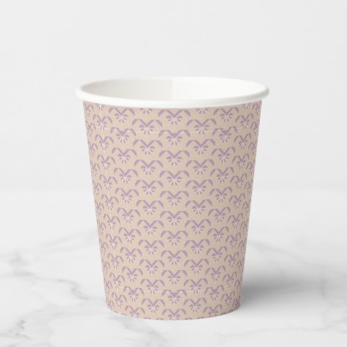 Upside down lavender pattern paper cups