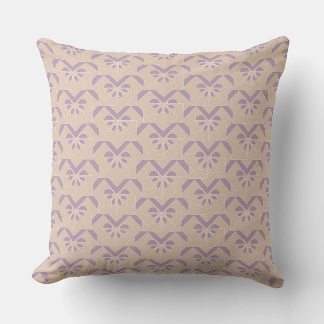Upside down lavender pattern throw pillow (Front)
