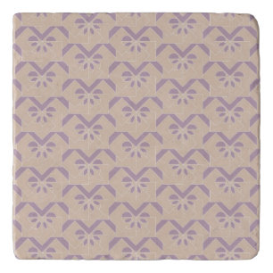 Upside down lavender pattern trivet