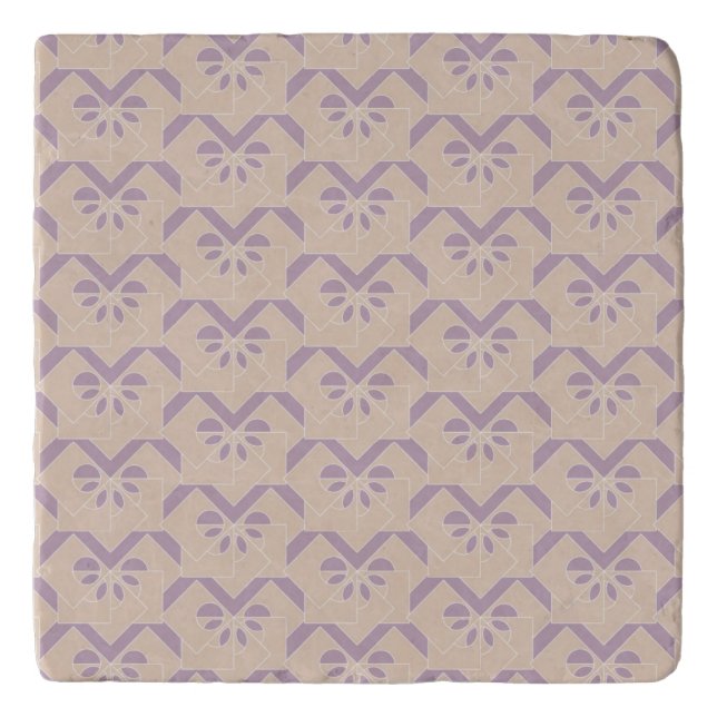 Upside down lavender pattern trivet (Front)