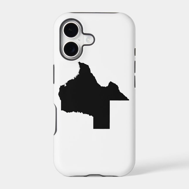 Upside Down Map of Texas Iphone Case (Back)