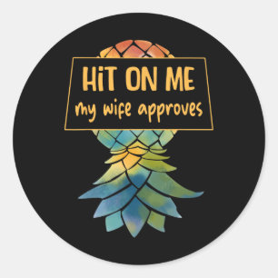 Upside Down Pineapple Cruise Subtle Swinger Funny Classic Round Sticker