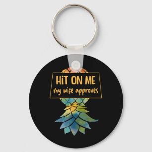 Upside Down Pineapple Cruise Subtle Swinger Funny  Keychain