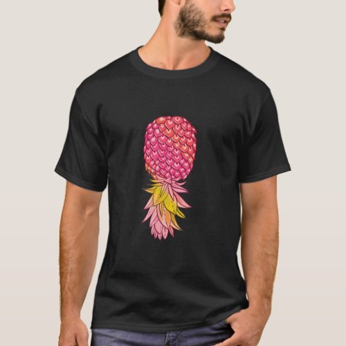 Upside Down Pineapple Distressed Sum T_Shirt