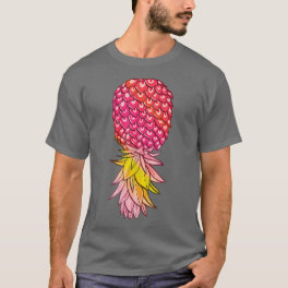 Upside Down Pineapple Distressed Summer Fruit Swin T-Shirt