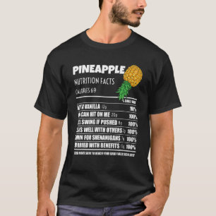 Upside Down Pineapple Pineapple Nutrition Facts Sw T-Shirt
