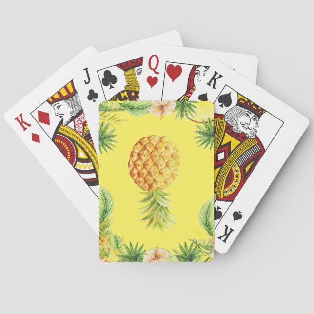 Upside down pineapple playing cards (Back)