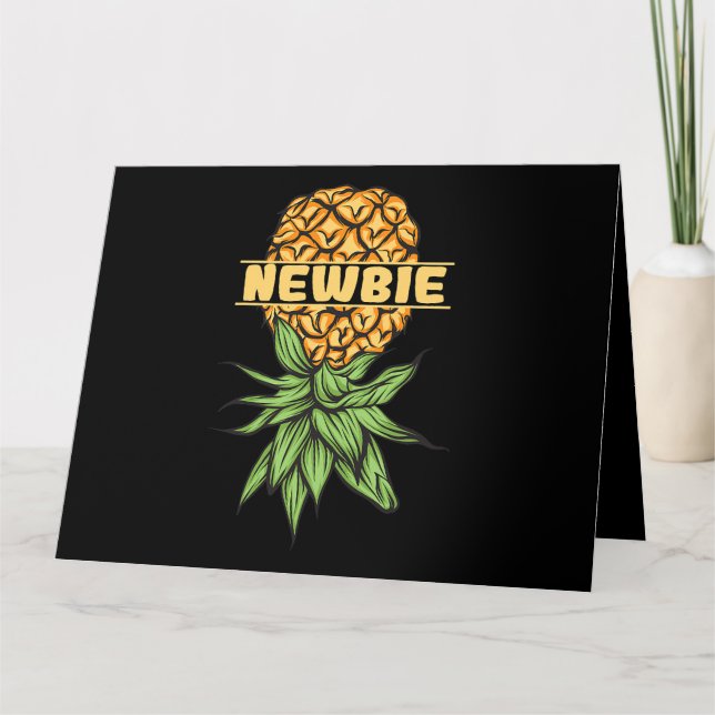Upside Down Pineapple Swinger Newbie Beginner Men  Card (Front)