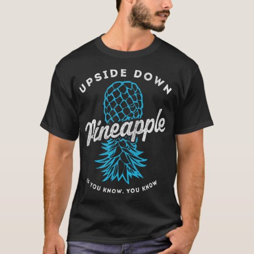 Upside Down Pineapple Swinger retro style T_Shirt