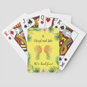 Upside down pineapple Thank you playing cards