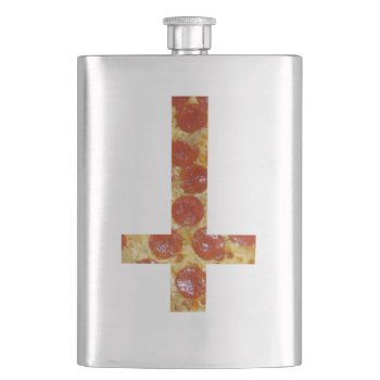 Upside Down Pizza Cross Durable Flask by Botuqueandco at Zazzle