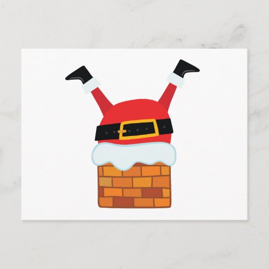 Upside Down Santa Holiday Postcard | Zazzle.com