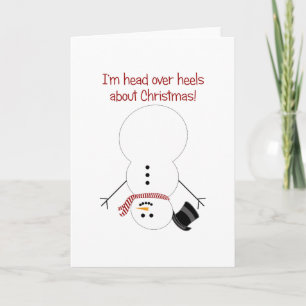 Upside-down Snowman Holiday Card