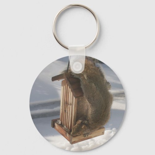 Upside Down Squirrel Keychain