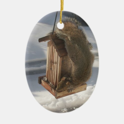 Upside Down Squirrel Ornament