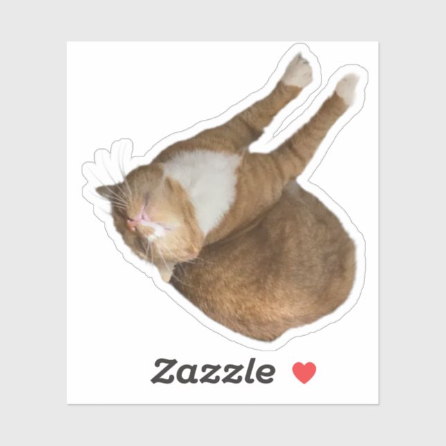 Upside-Down Sunshine Cat Sticker (Sheet)