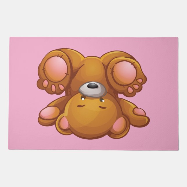 Upside Down Teddy Bear Doormat (Front)