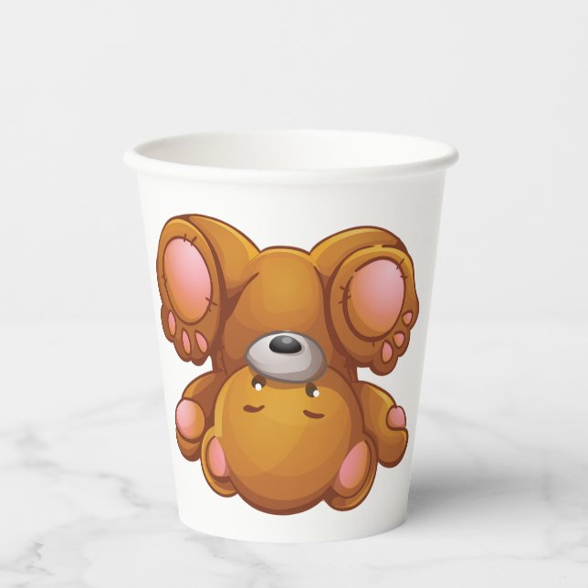 Upside Down Teddy Bear Paper Cups (Front)