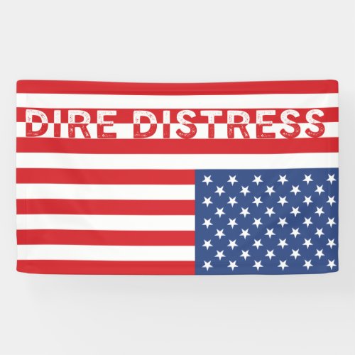 Upside Down USA FlagDire Distress Banner