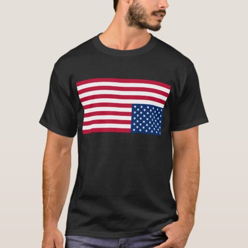 Upside Down USA Flag Distress Signal T_Shirt