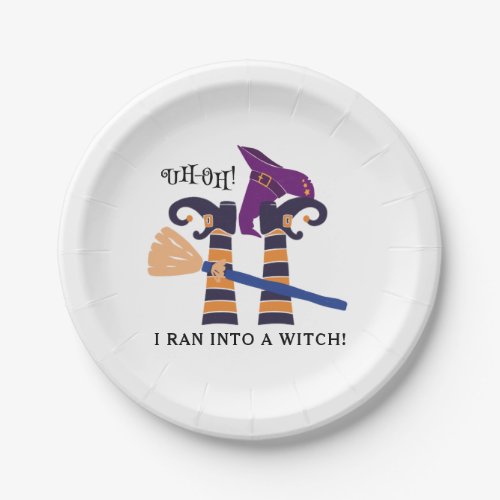 Upside_down Witch Legs Funny Halloween Party Paper Plates