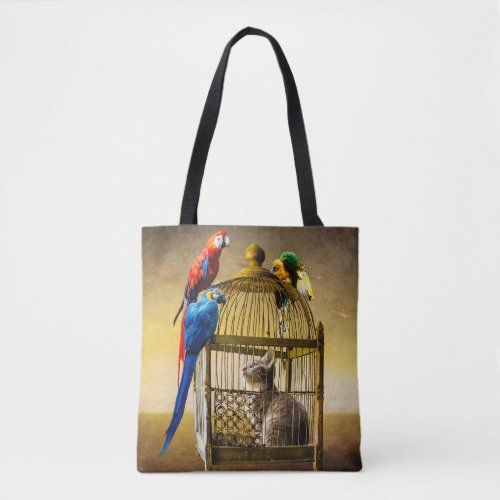 Upside_Down World of the Gilded Cage Tote Bag