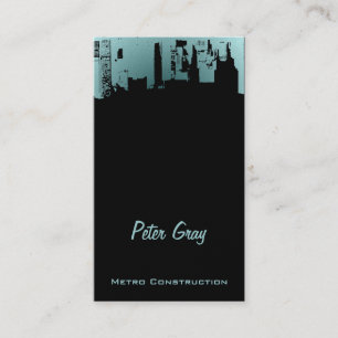 Upside Downtown Midnight New Gray Grey Business Card