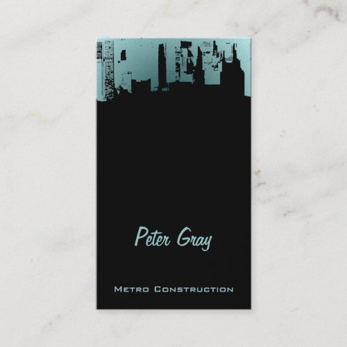 Upside Downtown Midnight New Gray Grey Business Cards