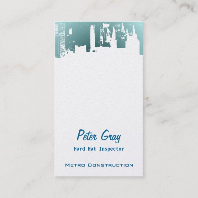 Upside Downtown Midnight New Gray Grey G Business Card (Front)